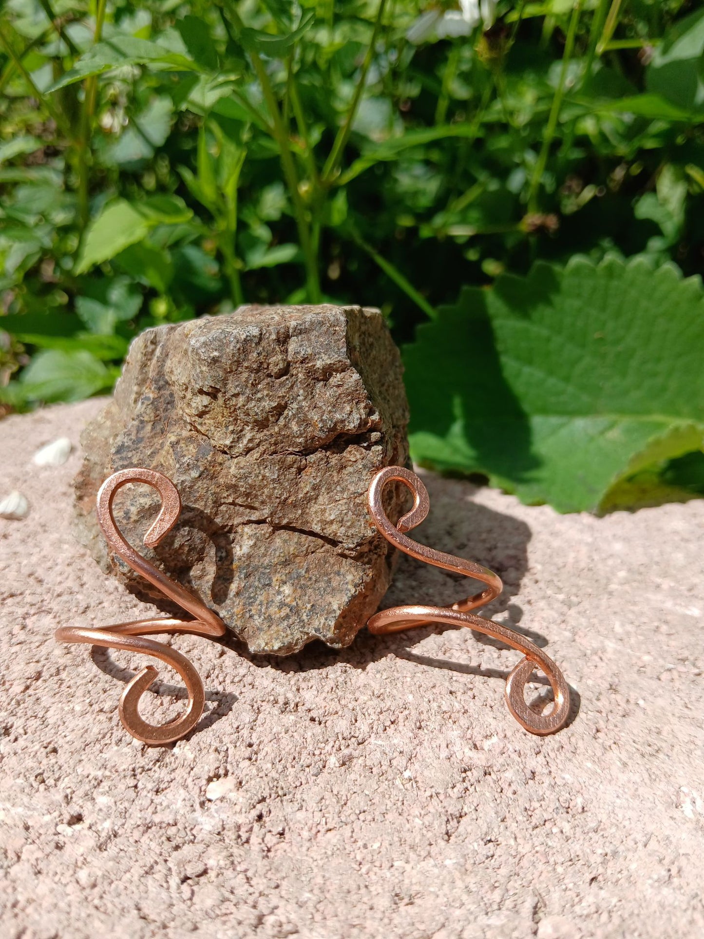 Pure Copper Spiral Ring - Handmade & Adjustable