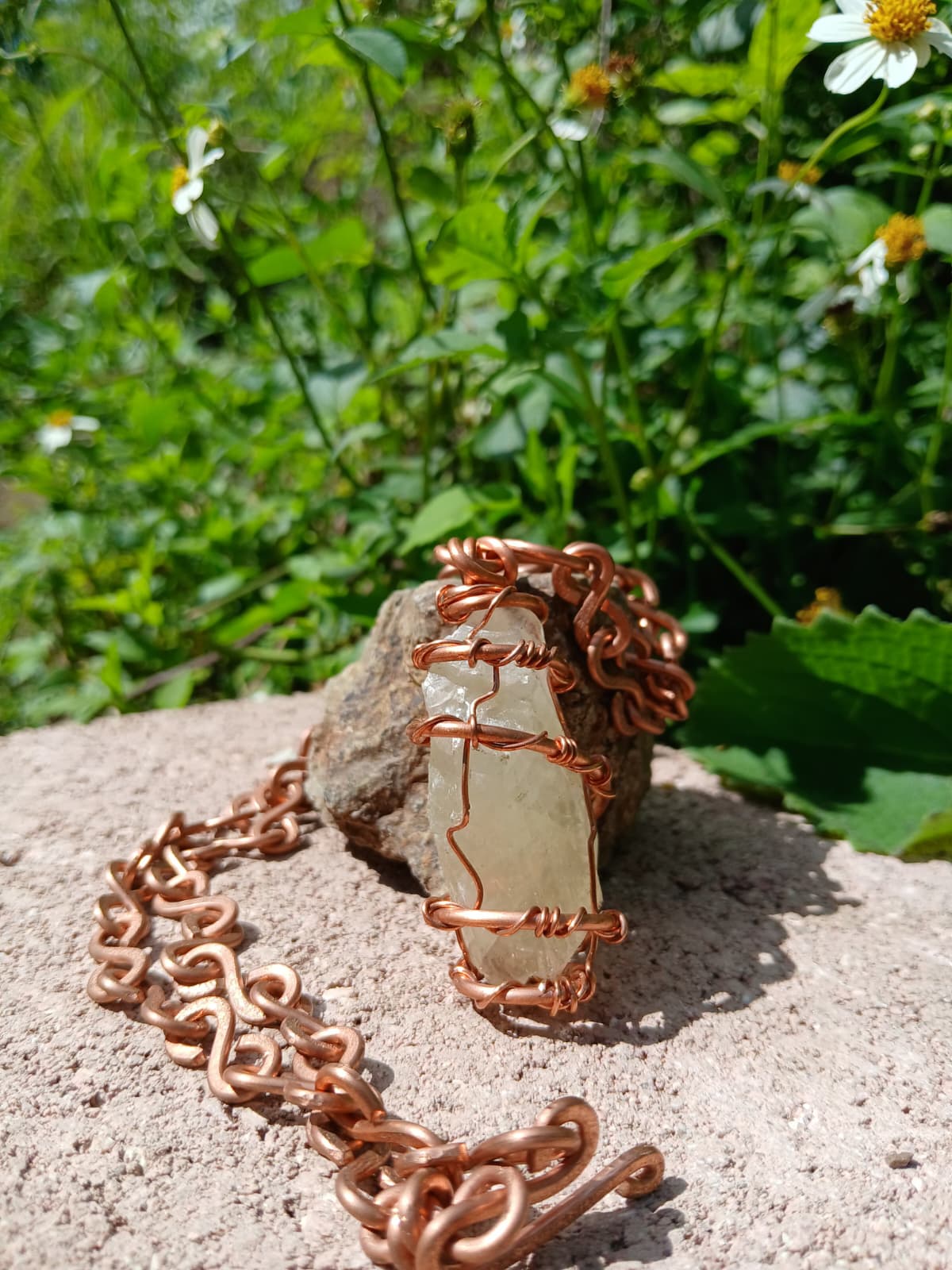 Copper-Laced Citrine on Infinity Chain